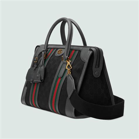 vbauletto gucci|Gucci Bauletto Medium Top Handle Bag 'Black/GG Canvas' .